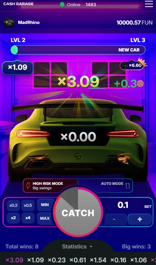 Cash Garage Swipe Game