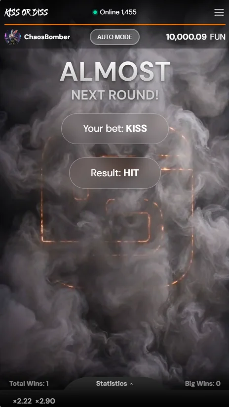 Kiss or Diss Swipe Game
